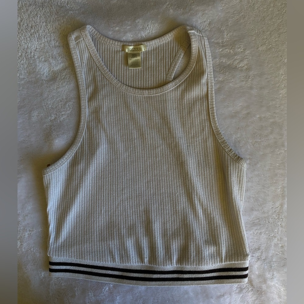 Bozollo White Tank Top Size S